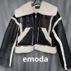 emoda ブラックムートンコート