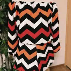 インポート レトロ クラシカル セットアップ オフショル キュロット 2way