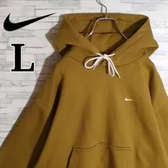 【良品 超レア色】ナイキ ラボ☆刺繍ワンポイントロゴ パーカー 入手困難 極厚