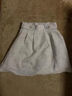 evelyn ツイードスカート ライトグレー