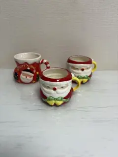 サンタクロース陶器マグカップ3個セット
