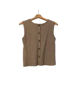 MOUSSY リブニットタンクトップ ベージュ 前後2WAY ボタンデザインのサムネイル