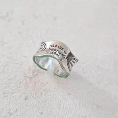 メンズ シルバー メッセージリング フリーサイズ ヴィンテージ メキシカン