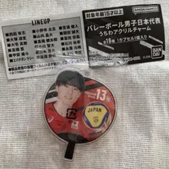 バレーボール男子 日本代表　うちわアクリルチャーム　小川智大　ガチャ
