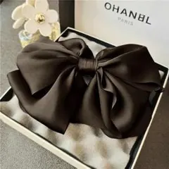 リボンバレッタ ブラウン 茶系 SA ヘア バレッタ