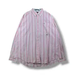 TOMMY HILFIGER　シアサッカー　ストライプシャツ　サイズXL　ピンク