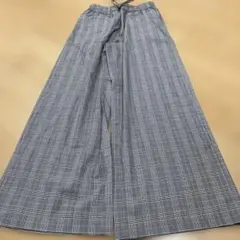 チェックパンツ ワイドパンツ