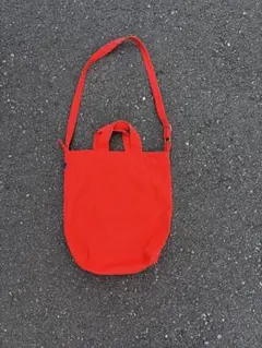 BAGGU キャンバス ショルダーバッグ レッドのサムネイル
