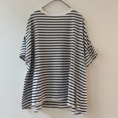 NUMBER18ohako フレアTシャツ ボーダーT 薄手 上質のサムネイル