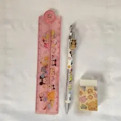 ディズニー ツムツム 文房具 定規 シャープペン 消しゴム 세트