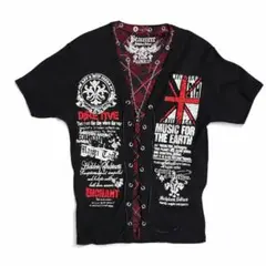 平成 お兄系 クロスチャーム レースアップ 英字t