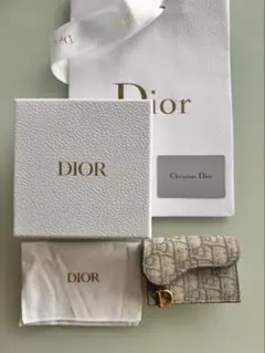 Dior カードケース　Saddle Bloom カードホルダー　オブリーク