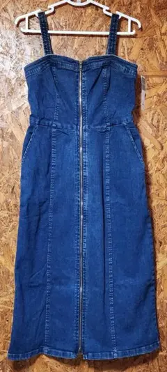 GU デニムフロントシップワンピース XL ブルー