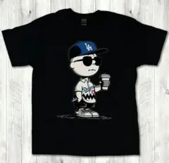 チャーリーブラウン ドジャース MLB 黒 Tシャツ XL