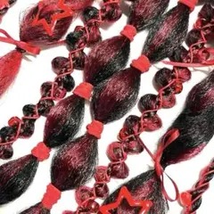 ポムポムヘア　pompomhair 推し活　原宿ファッション　ヘアゴムエクステ
