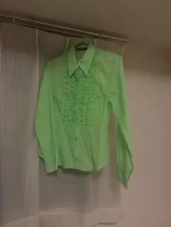 古着屋サントニブンノイチ　ライムグリーン シャツ