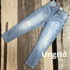 Ungrid アングリッド　デニム　ジーンズ　ダメージ　サイズ25 綿100%