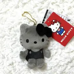 ハローキティ　キティ　カラバリマスコット　ブラック　グレー　キーホルダー