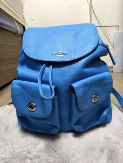 COACH レザー リュックサック ライトブルーのサムネイル