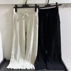 ユニクロ　ウォッシャブルリブニットパンツ