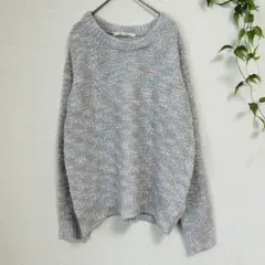 ☆良品☆ ボートネック グレー ニット セーター 【L】柔らかい