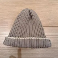 子供用　べべニット帽　グレー