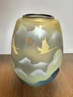九谷焼　長山　陶器 花瓶 鳥のデザイン　未使用品 九谷焼 長山 陶器 花瓶 - メルカリ
