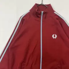 フレッドペリー ジップアップジャージ トラックジャケット　L 赤　水色