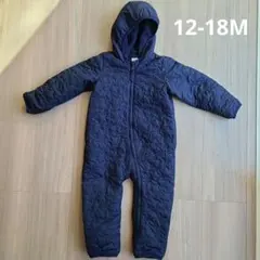 ネイビー星柄キルティングジャンプスーツ