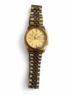 SEIKO 5 自動巻き ゴールド メンズ 腕時計