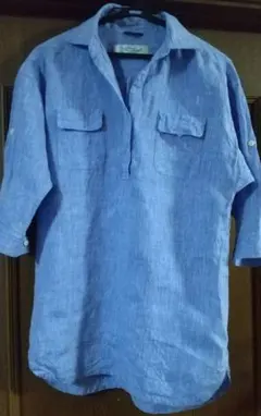 SHIPS 麻 七分袖シャツ