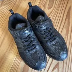 スーパースター　ブラック キッズスニーカー