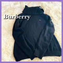 Burberry バーバリーブルーレーベル　ニット　長袖　毛100％　ブラック