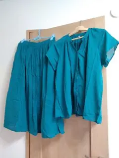 強撚ボイルフレンチスリーブブラウス　スカート