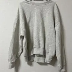 バックロゴ入り スウェット プルオーバー（ライトグレー）