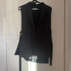 ZARA カーキ ベスト シングルボタン