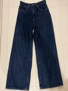 GU ストレートジーンズ ダークブルー S