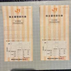 JR東海　株主優待券　8枚　匿名発送　　バラ売り可 JR東日本株主優待割引券×6枚