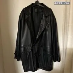 NOBLEEVE 黒レザーコート 羊革　メンズLサイズ