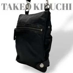 良品◎タケオキクチ TAKEO KIKUCHI ショルダーバッグ　ナイロン　黒
