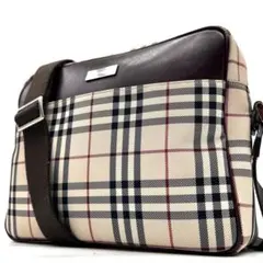 【美品】バーバリー ノバチェック ショルダーバッグ 大容量 ベージュ
