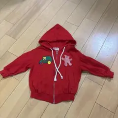 mikiHOUSE 赤 フード付きトレーナー T85-G12