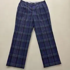 希少 90s vintageワイド スラックス ツータック チェックのサムネイル