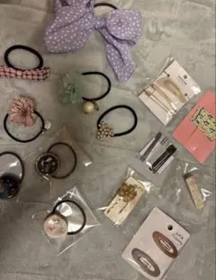 ハンドメイド ラティス ヘアゴム ヘアピン セット まとめ売り