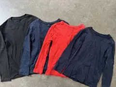 H&Mオーガニックコットン長袖カットソー130cm140cm4枚セットロンT