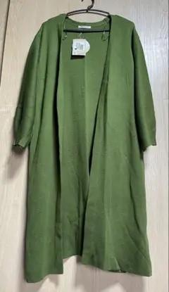 KHALITA グリーン ロングカーディガン・新品未使用