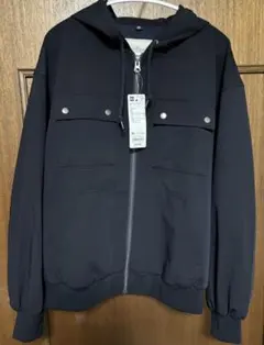 新品タグ付き　GU ジップアップパーカ　by rokh xsサイズ