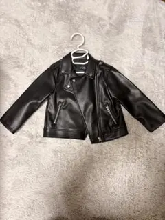 ZARA キッズ レザージャケット98cm ブラック ライダース 男女兼用 美品