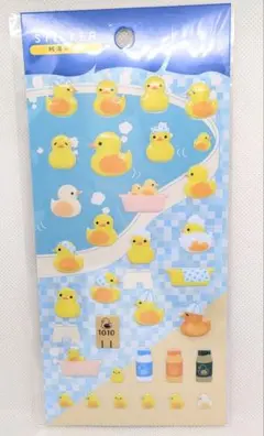ぷくぷく　銭湯あひる　シール　ステッカー
