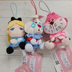 不思議の国のアリス★Disney★むにゃすや★ぬいぐるみ★マスコット 3種セットのサムネイル